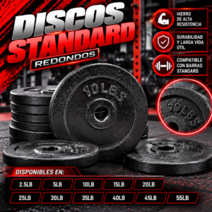DISCOS STANDAR  REDONDOS 2,5LB-55LB