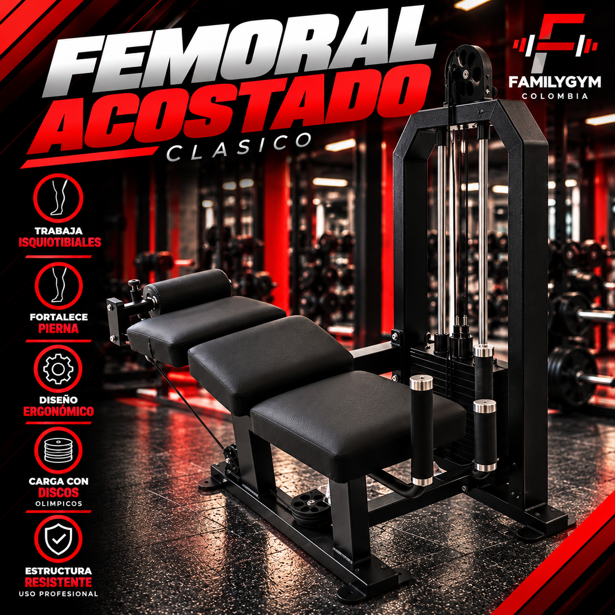 MAQUINA FEMORAL ACOSTADO CLASICO